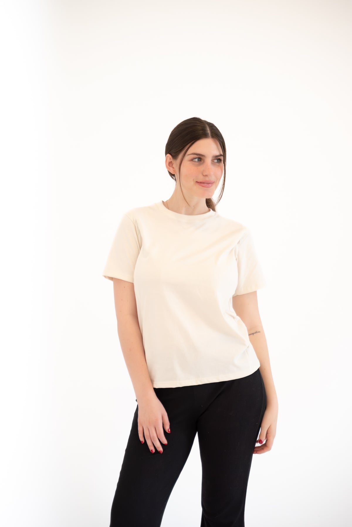 POLO DE ALGODÓN EMBARAZO & LACTANCIA ALBA - CREMA